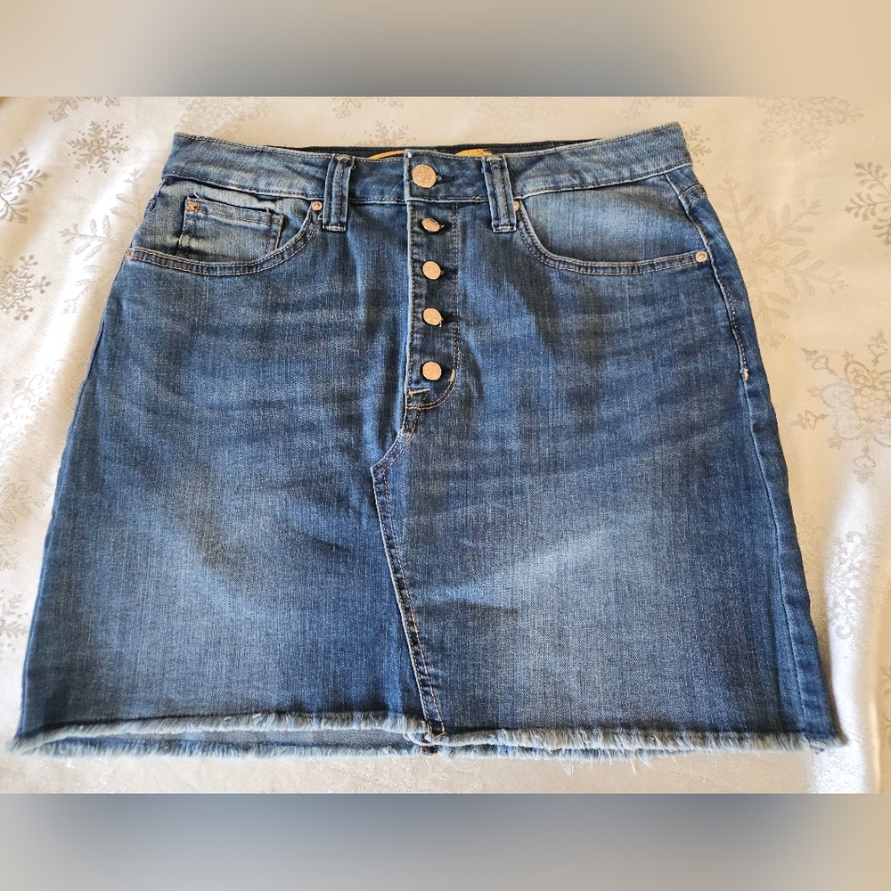7 For All Mankind Denim Skirt Jean Mini skirt  Weekend Skirt  SZ 10